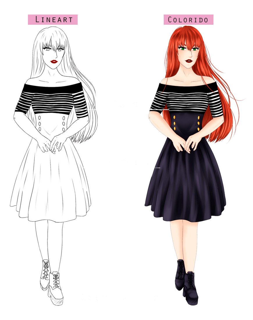 Imagem com descrição do tamanho dos desenhos.